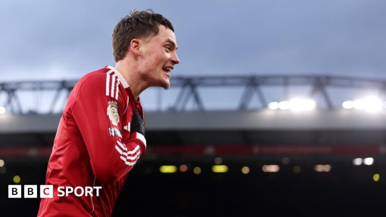 Florian Wirtz: Liverpool playmaker shines in win against Wolves Florian Wirtz celebrates as he puts Liverpool 2-0 up against Wolves