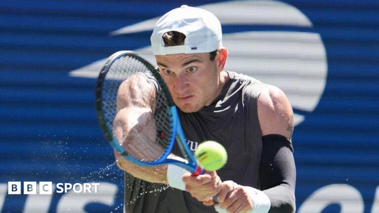 Jack Draper will miss the Australian Open because of arm injury Jack Draper playing a shot