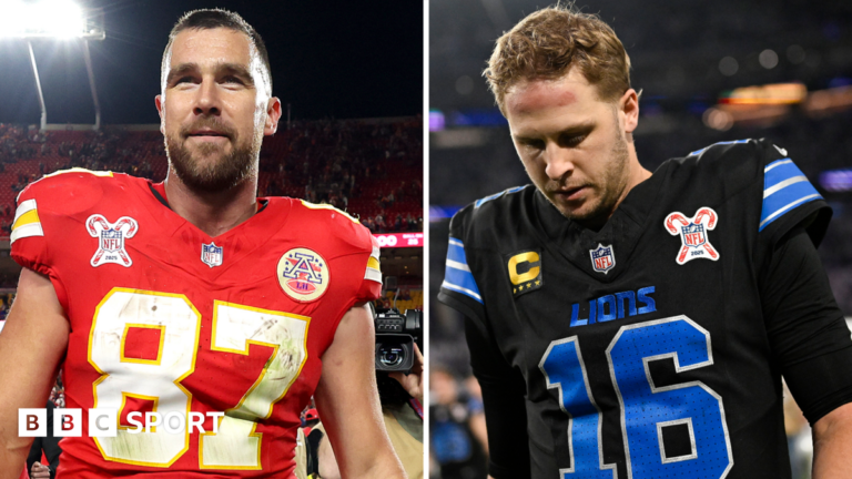 NFL Christmas Day results: Detroit Lions out of play-offs, Broncos beat Chiefs amid Travis Kelce retirement hints Travis Kelce of the Kansas City Chiefs after losing to the Denver Broncos and Jared Goff of the Detroit Lions after they lost to Minnesota