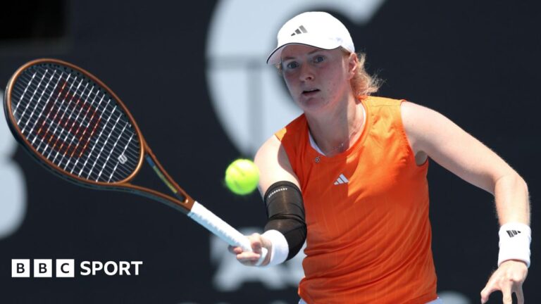 Australian Open 2026: Francesca Jones was ‘very serious’ about retiring before enjoying best season of career Francesca Jones hits a return