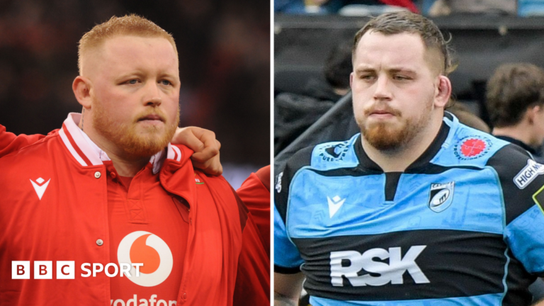 Six Nations 2026: Wales prop Keiron Assiratti set to miss tournament as Sam Wainwright called up Two images of Keiron Assiratti (left) lining up for Wales and Sam Wainwright playing for Cardiff