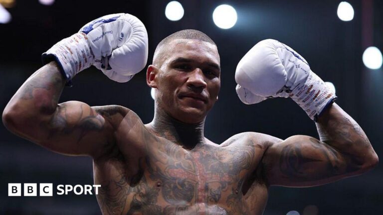 Conor Benn leaves Eddie Hearn’s Matchroom to join Dana White’s Zuffa Boxing Conor Benn celebrates in the ring