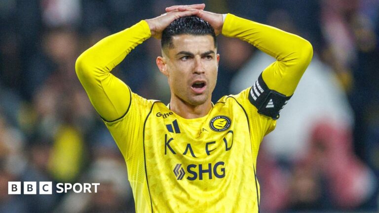 Cristiano Ronaldo left out of Al-Nassr squad: What is going on with the Portugal captain in Saudi Arabia? Cristiano Ronaldo of Al-Nassr with his hands on his head during the Saudi Pro League game against Al Taawoun