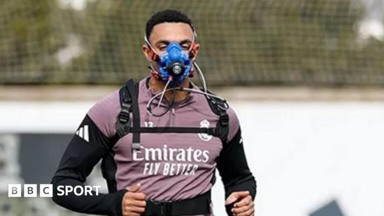 Real Madrid masks: Why are players training in them? Vinicius Junior and Trent Alexander-Arnold taking part in training on Wednesday