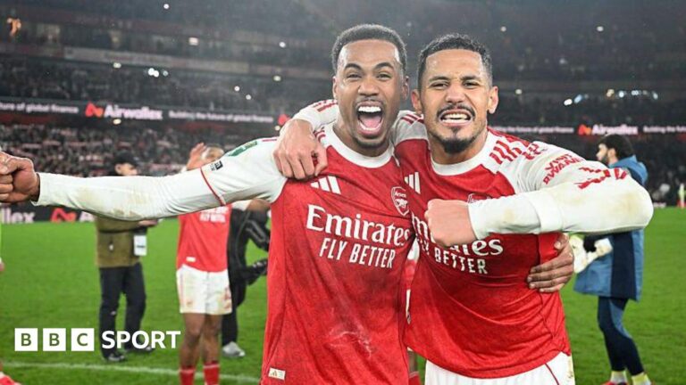 ‘Years in the making’ – are Arsenal ready to shed ‘nearly men’ tag after beating Chelsea in EFL Cup semi-final Arsenal's William Saliba and Gabriel