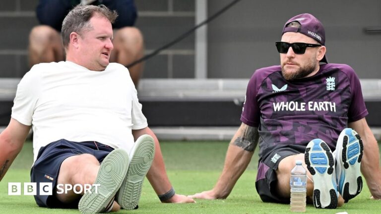 Michael Vaughan: Brendon McCullum and Rob Key lucky to avoid sack after ECB review of England’s Ashes Rob Key and Brendon McCullum sitting on the grass at Lilac Hill during an England pre-Ashes warm-up match