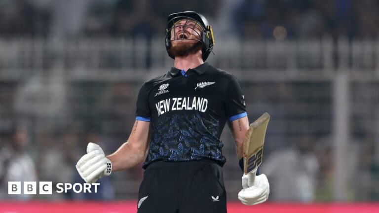 T20 World Cup: Allen century powers New Zealand into T20 World Cup final Wagon wheel of Finn Allen's innings
