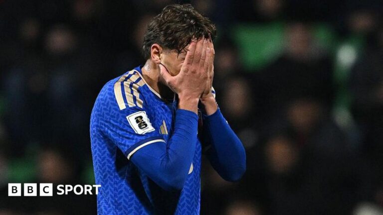 Pio Esposito of Italy disappointment