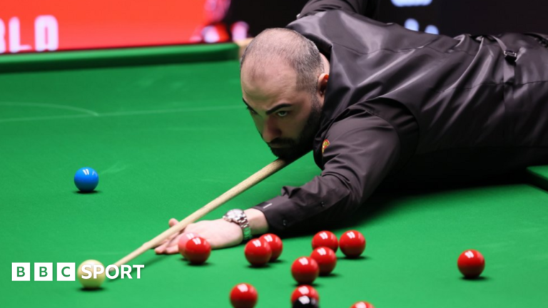 2026 World Snooker Championship: Hossein Vafaei first qualifier to win at Crucible this year Hossein Vafaei takes a shot
