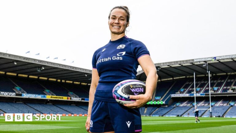 Women’s Six Nations: Scots ready for England juggernaut & historic home crowd Scotland captain Rachel Malcolm poses for photos at Murrayfield