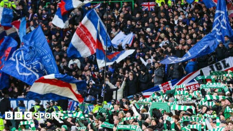 Rangers and Celtic supporters at Celtic Park in December, 2025