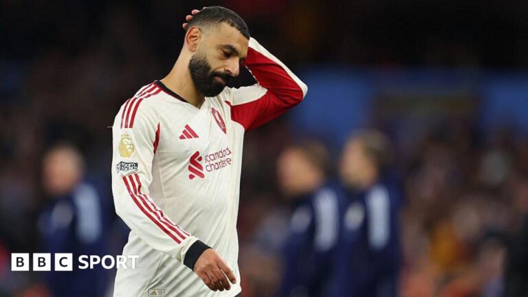 ‘Selfish’ Mohamed Salah should be dropped from Anfield finale – Wayne Rooney.. Referee Michael Salisbury signals before he awards a second goal to Matheus Cunha of Manchester United after a VAR check