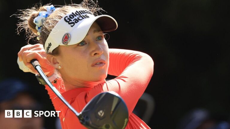 Nelly Korda in action during the third round of the US Women's Open