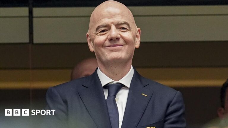 Gianni Infantino ‘wrong man’ to lead Fifa says Prime Minister Andy Burnham Gianni Infantino watches on during the 2026 World Cup