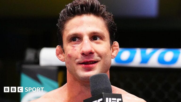 Allan Nascimento speaks during an interview after a UFC win in November 2025