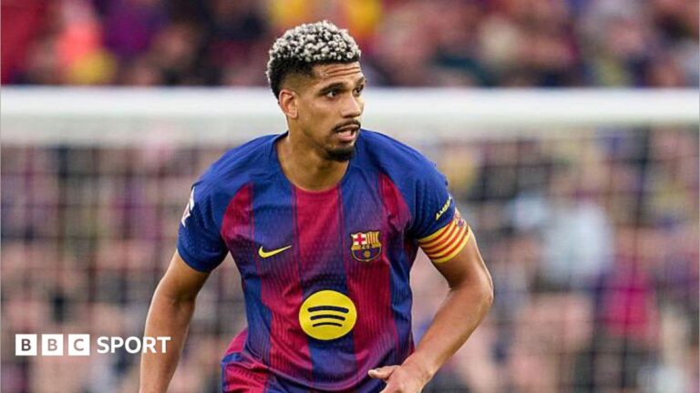 Liverpool transfers: Ronald Araujo close to season-long loan from Barcelona Ronald Araujo looks on while playing for Barcelona against Espanyol in April 2026