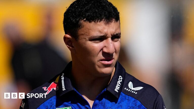 Isack Hadjar wearing a Red Bull polo shirt